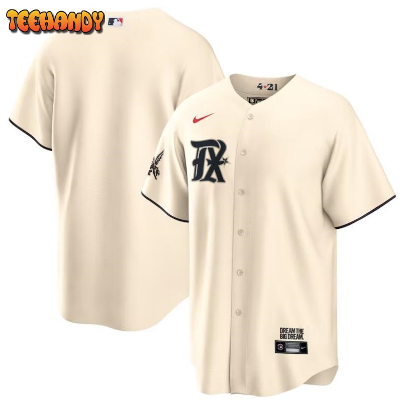 Texas Rangers Team Cream 2023 City Connect Replica Jersey