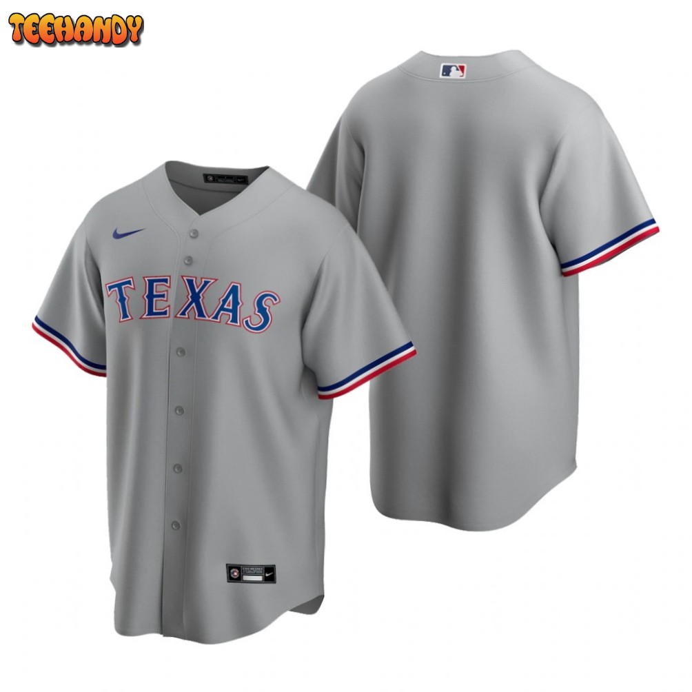 Texas Rangers Team Gray Road Replica Jersey