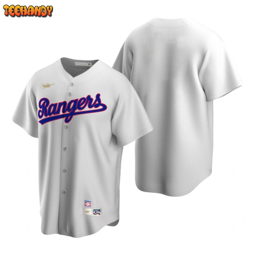 Texas Rangers Team White Home Cooperstown Jersey