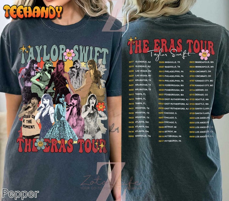 The Eras Tour Tshirt Vintage Style – Taylor Swiftie Double Side Shirt