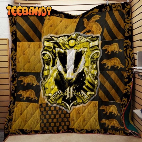 The Hufflepuff Badger Harry Potter 3D Customized Quilt Blanket