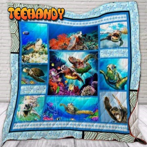 The Sea Turtle 3D Customized Quilt Blanket