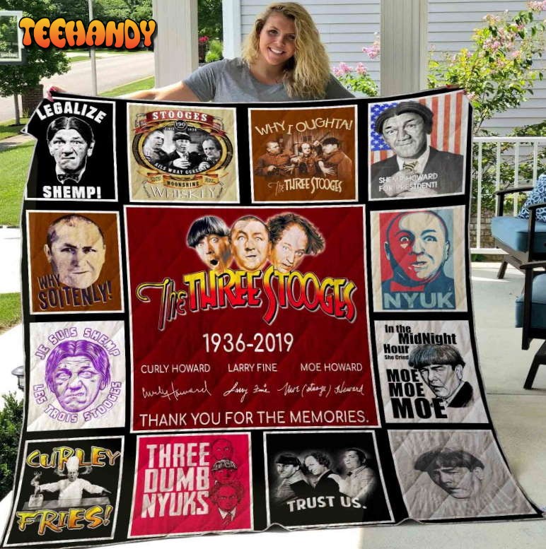 The Three Stooges 3D Quilt Blanket