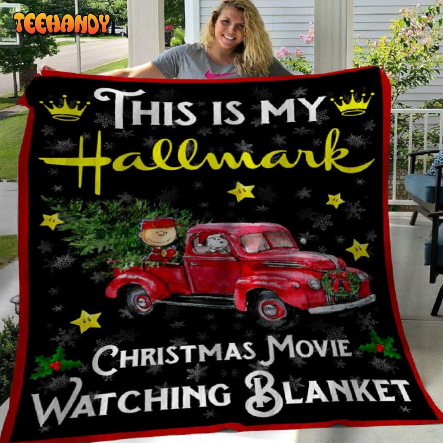 This Is My Hallmark Christmas Movies Watching, Snoopy Christmas Fleece Blanket