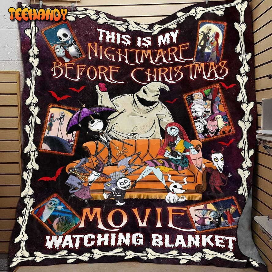 This Is My Nightmare Before Christmas Movie Watching Fleece Blanket