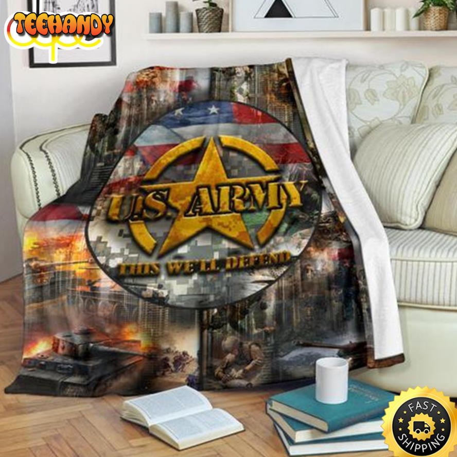 This We’ll Defend United State Army Fleece Throw Blanket