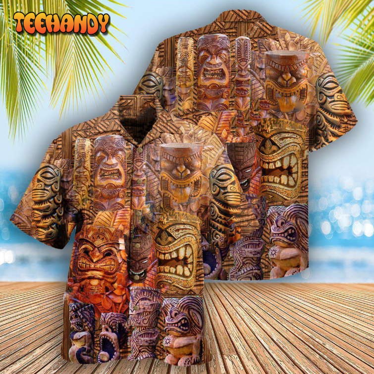 Tiki If Found Return To Hawaii Tiki Sculpture Hawaiian Shirt