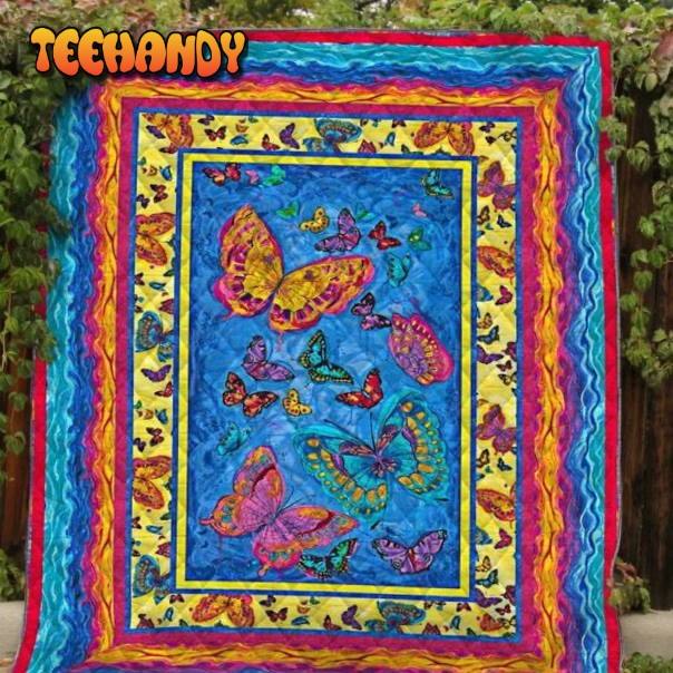 Timeless Treasures Butterfly Pavilion Printing 3D Quilt Blanket