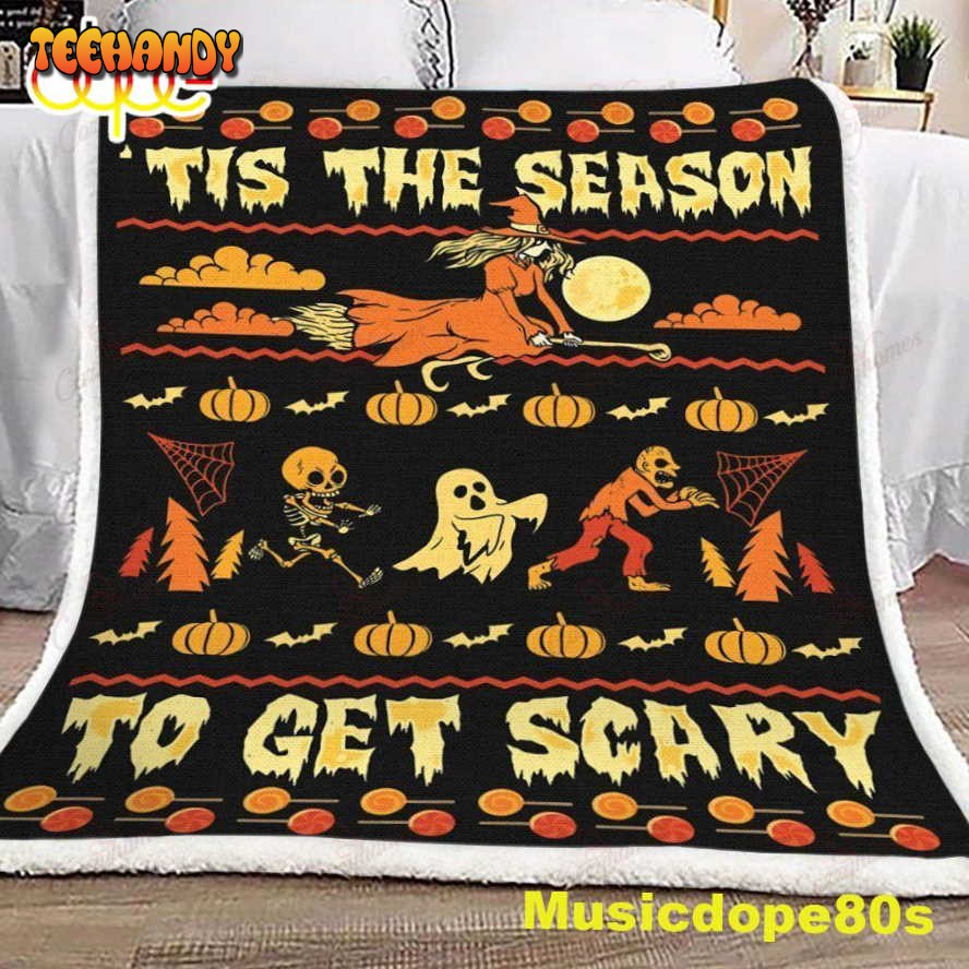 Tis The Season Halloween Sofa Fleece Throw Blanket