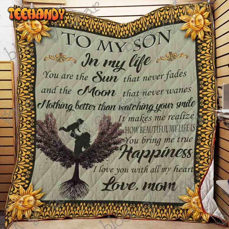 To My Beloved Son 3D Quilt Blanket