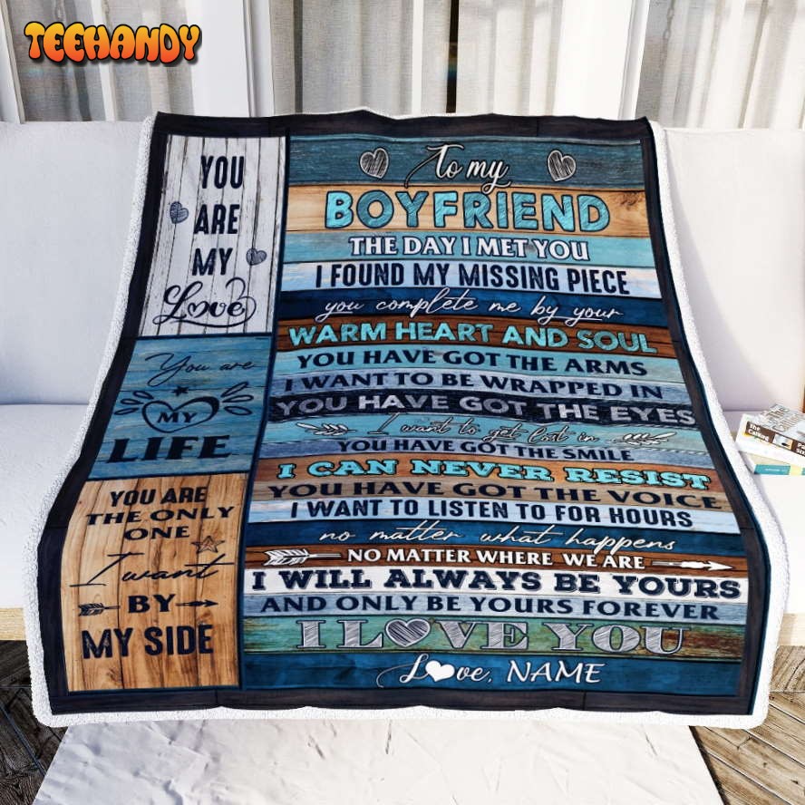 To My Boyfriend  From Girlfriend I Love You Blessing Valentine’s Day Blanket