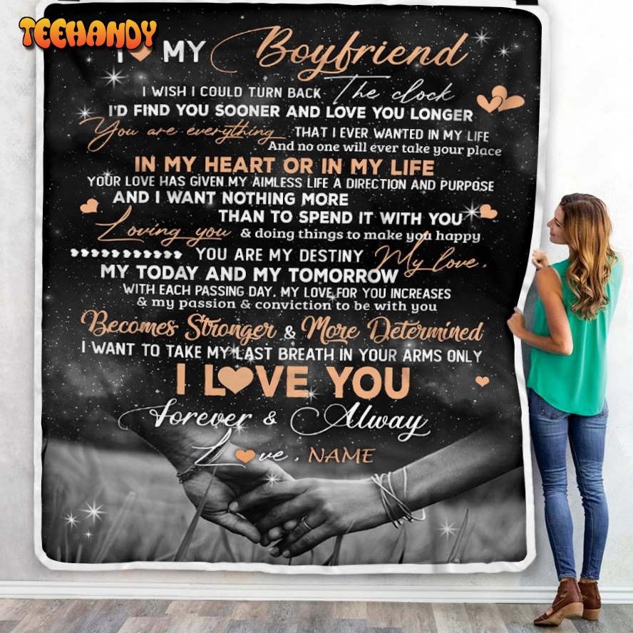 To My Boyfriend  From Girlfriend I’d Find Love You Valentines Day Blanket