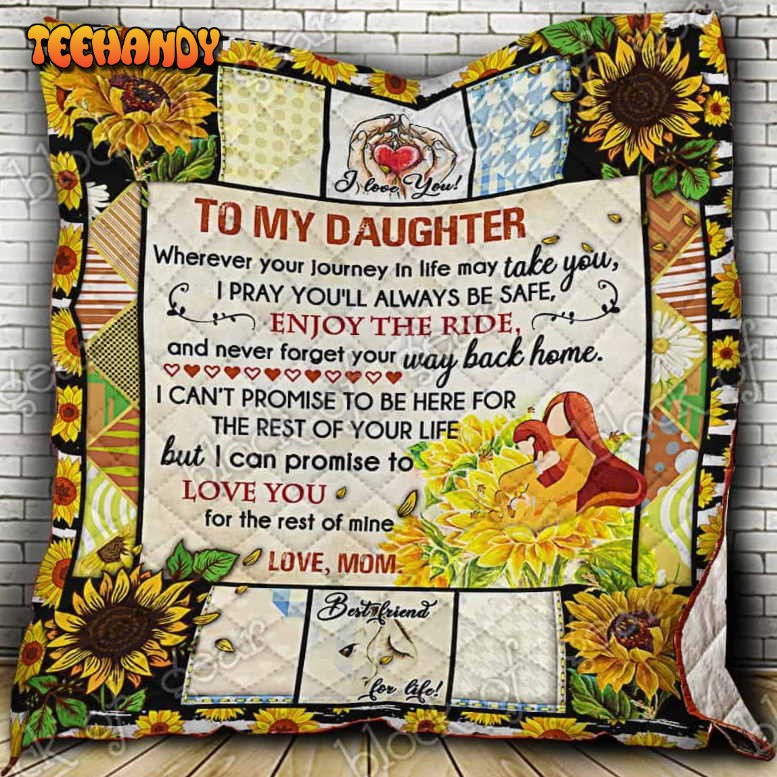 To My Daughter, Love, Mom 3D Quilt Blanket