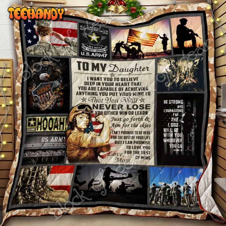 To My Daughter, U.S. Army 3D Quilt Blanket