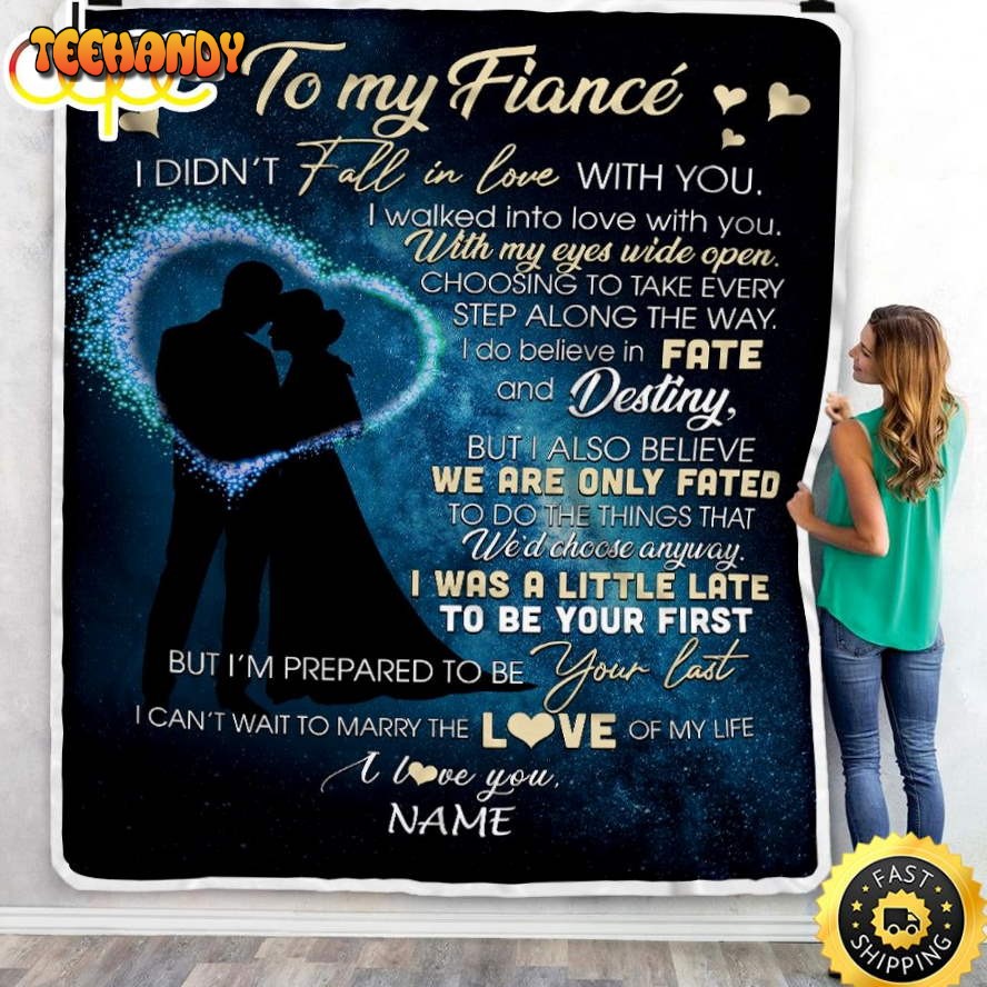 To My Fiance  Fall In Love With You Future Husband Valentine’s Day Blanket