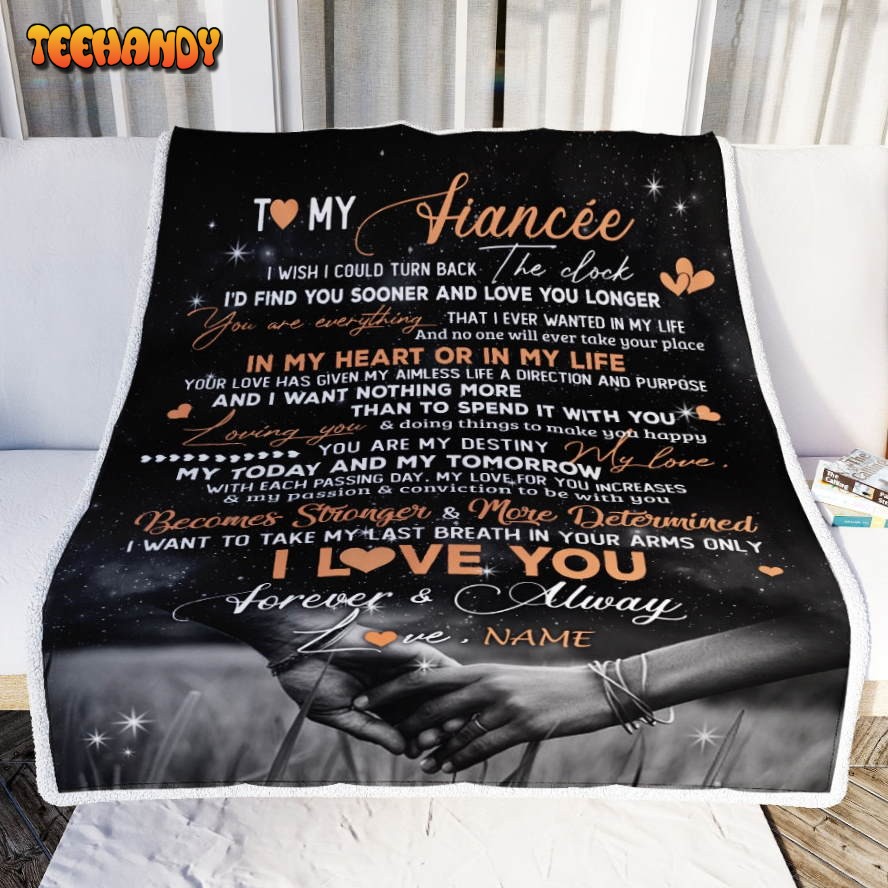 To My Fiancee  From Fiance I’d Find You Love You Valentines Day Blanket