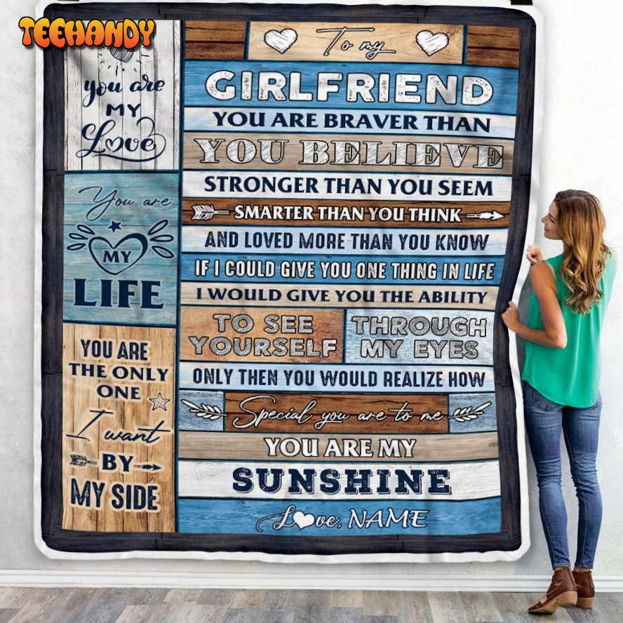 To My Girlfriend  From Boyfriend I Love You Girlfriend Valentines Day Blanket