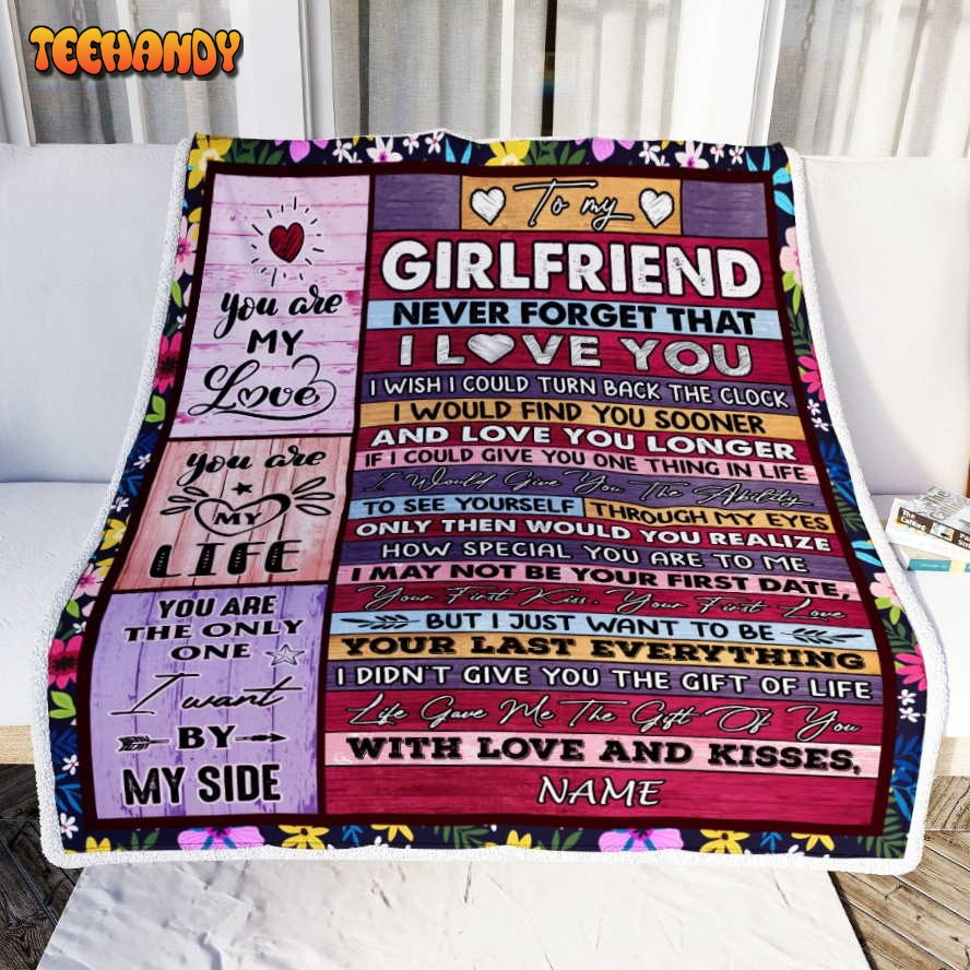 To My Girlfriend  From Boyfriend’s I Love You Girlfriend Valentines Day Blanket