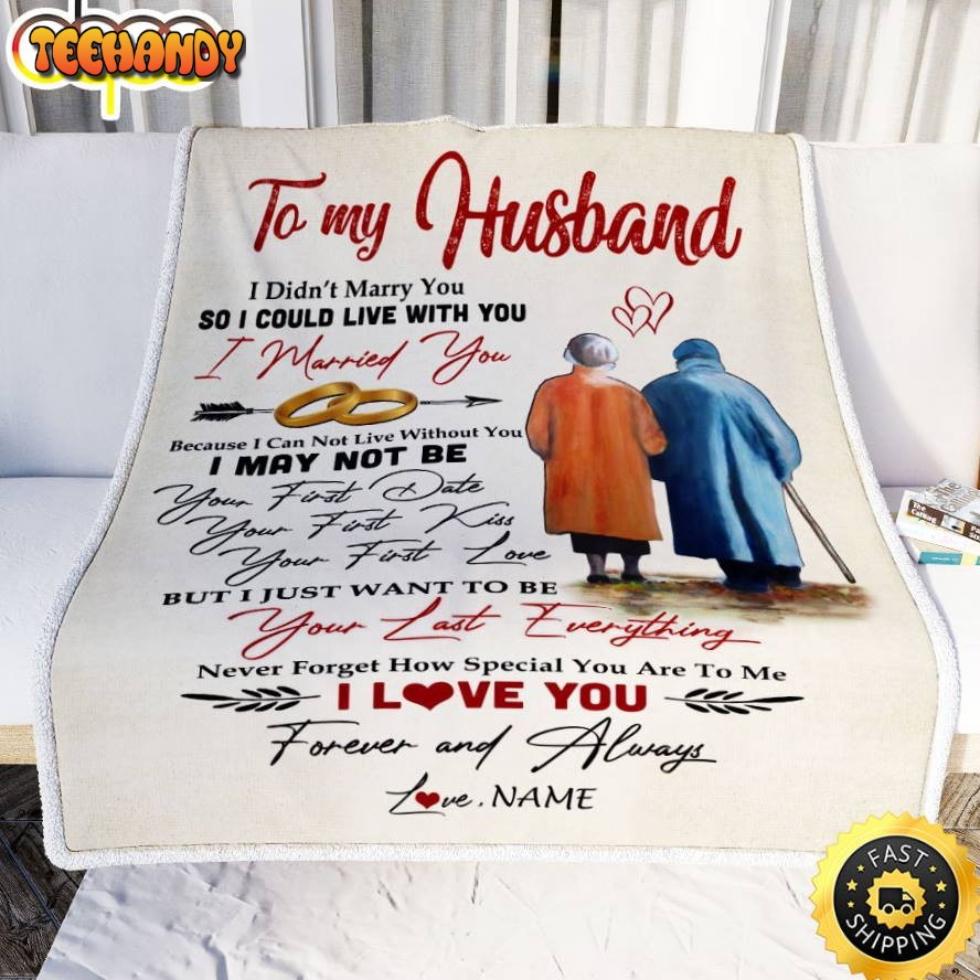 To My Husband  from Wife I Married You Husband Birthday Valentines Day Blanket