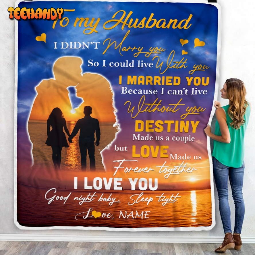 To My Husband  From Wife Love Valentines Day Birthday Wedding Anniversary Blanket