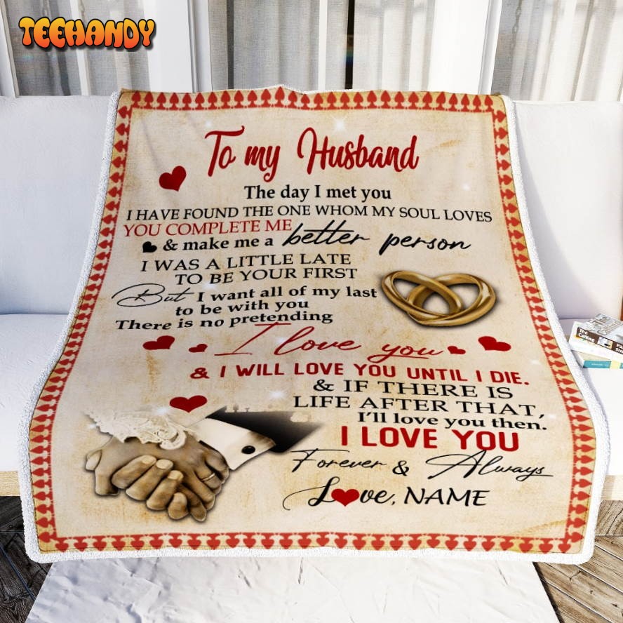 To My Husband  From Wife Loves Wedding Anniversary Birthday Blanket