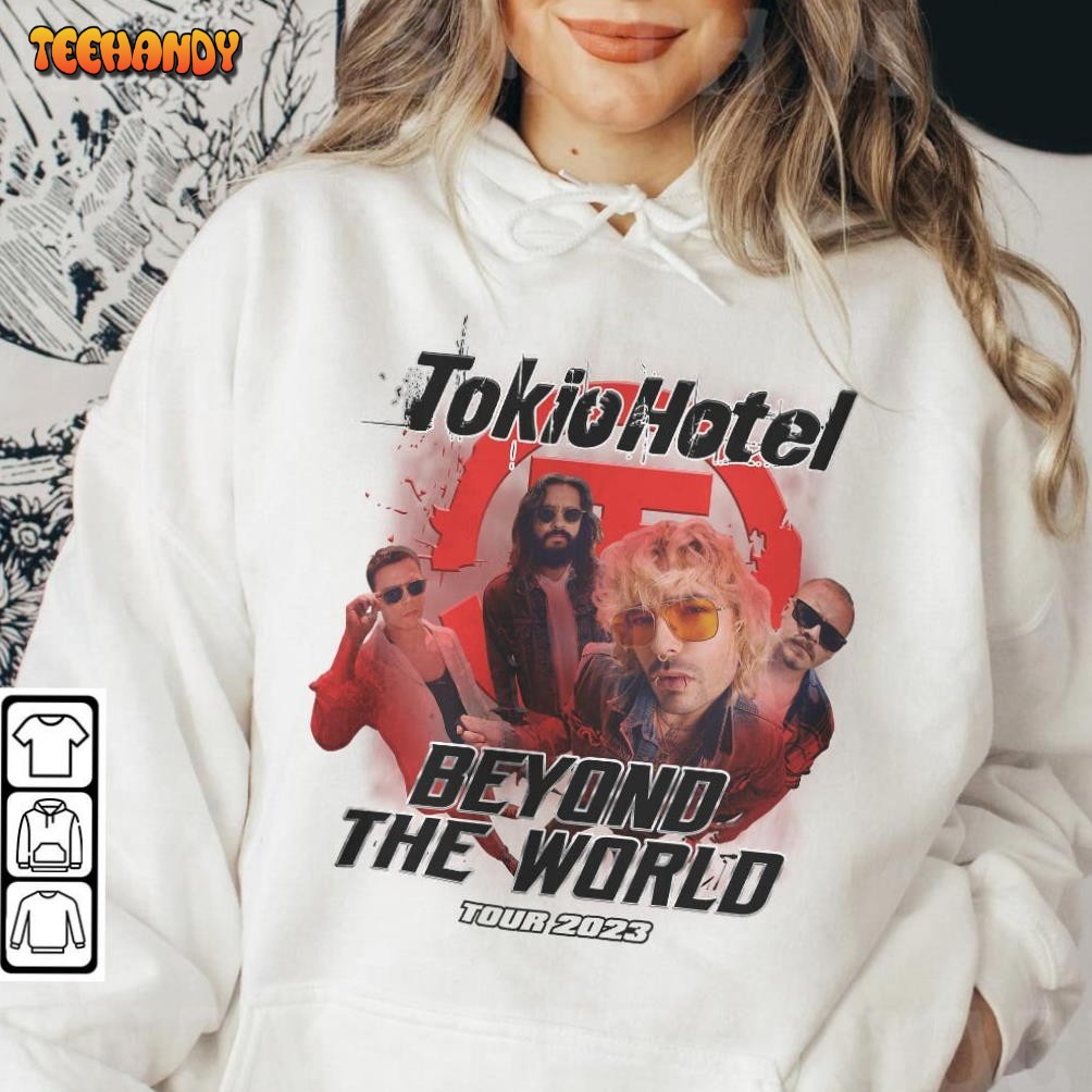 Tokio Hotel Beyond The World Tour 2023 Theatre Signature 90s Graphic T Shirt