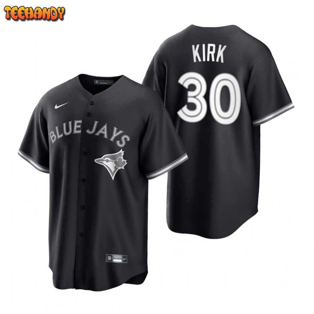 Toronto Blue Jays Alejandro Kirk Black White Fashion Replica Jersey