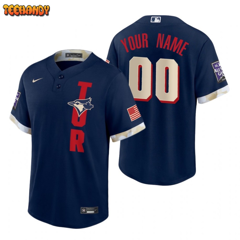 Toronto Blue Jays Custom Navy 2021 All Star Game Replica Jersey