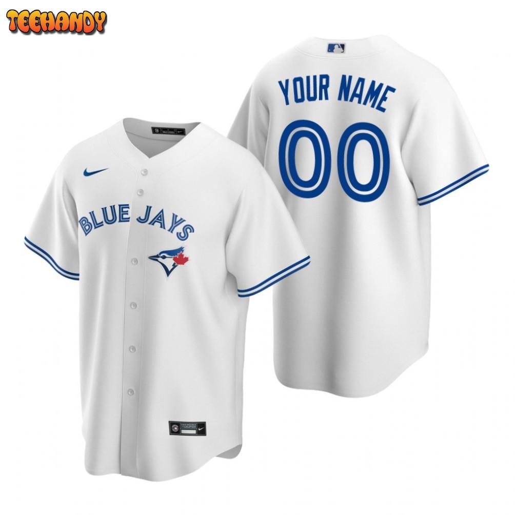 Toronto Blue Jays Custom White Home Replica Jersey