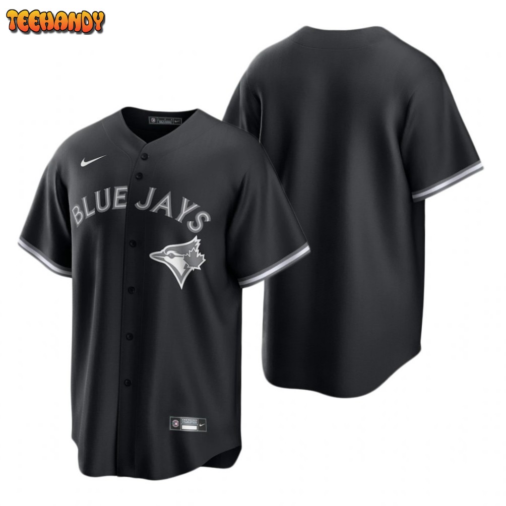 Toronto Blue Jays Team Black White Fashion Replica Jersey