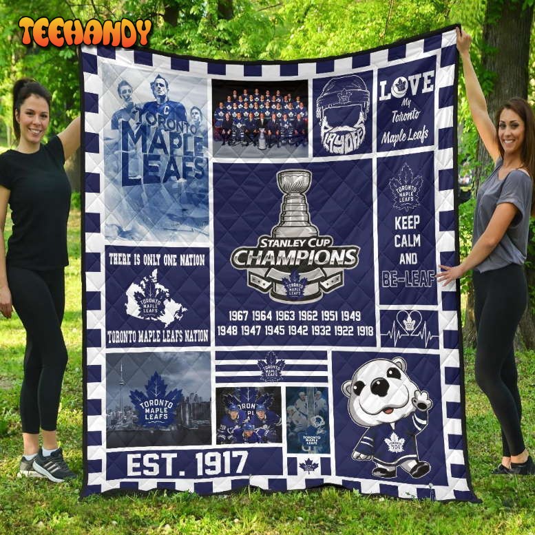 Toronto Maple Leaf Hockey Quilt Blanket