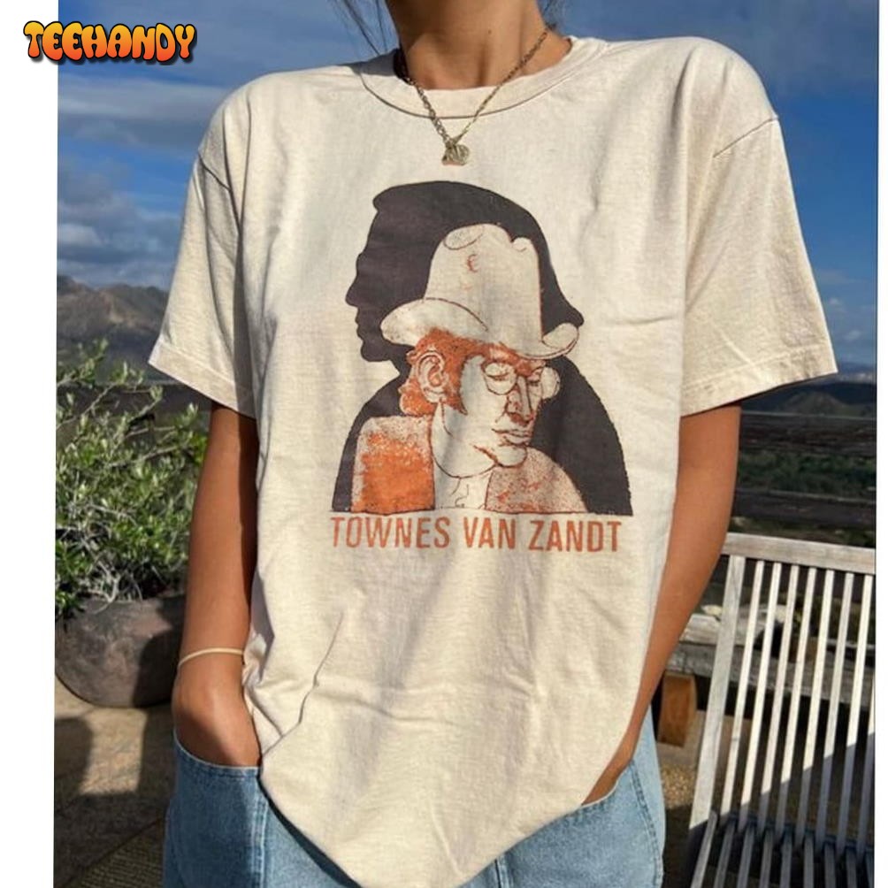 Townes Van Zandt Graphic T-Shirt Retro Townes Van Zandt Shirt