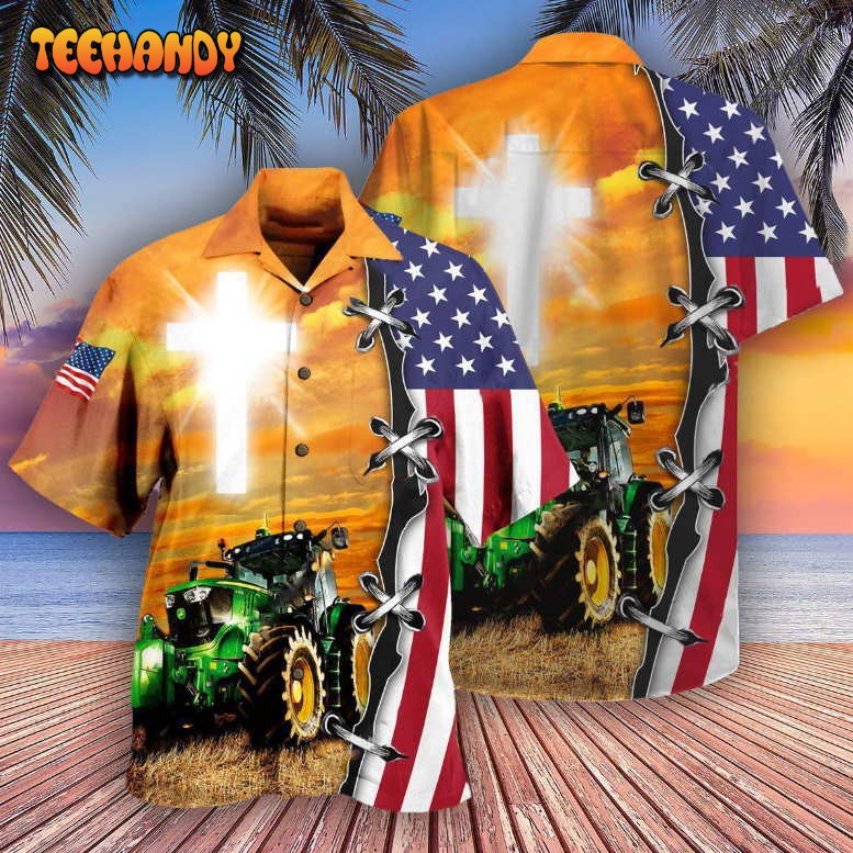 Tractor Proud To Be A Farmer Hawaiian Shirt