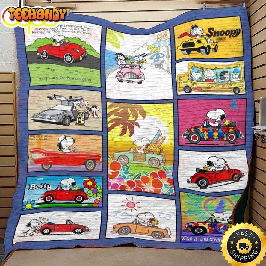 Travel By Car With Snoopy The Peanuts Movie Snoopy Dog Blanket