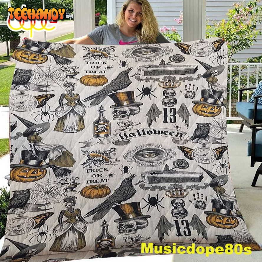 Trick Or Treat Halloween Character Pumpkin Blanket