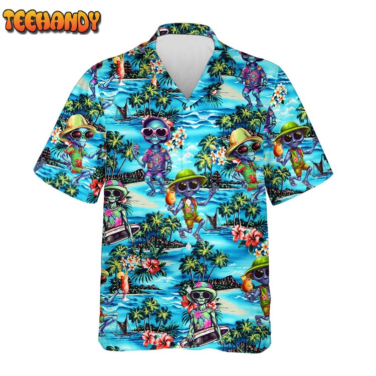 Tropical Alien Aloha Hawaiian Shirt Trending