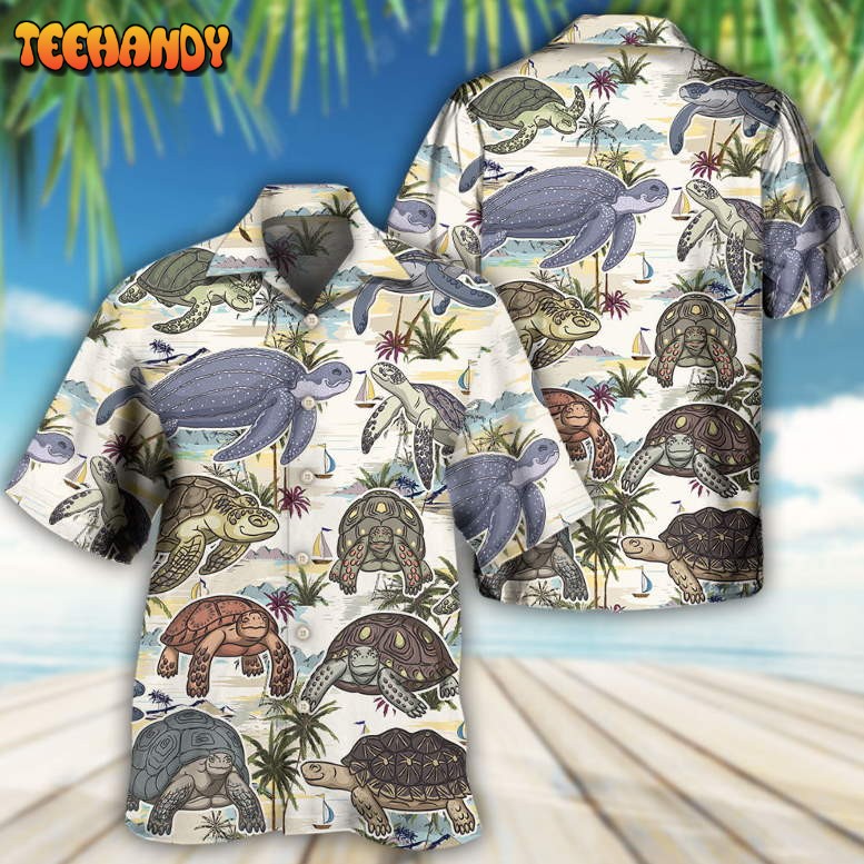 Turtle And Tropical Beach Hawaiian Shirt