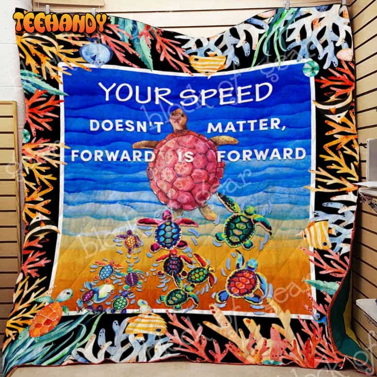 Turtle Journey Your Speed Doesn’T Matter 3D Quilt Blanket