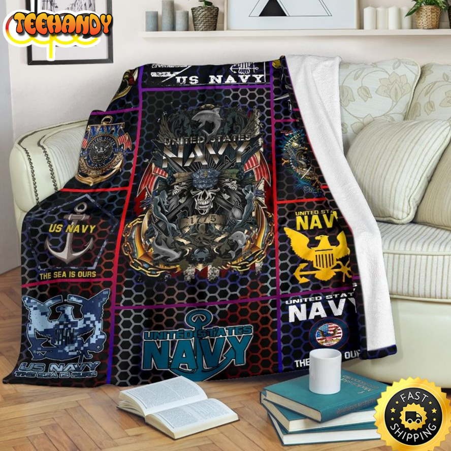 United State Navy 1775 Fleece Throw Blanket