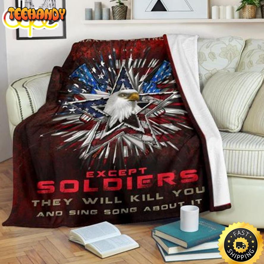 Us Army You Makes You Stronger Fleece Throw Blanket