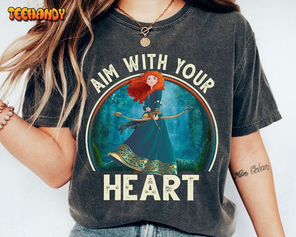 Vintage Aim With Your Heart Disney Brave Merida Shirt