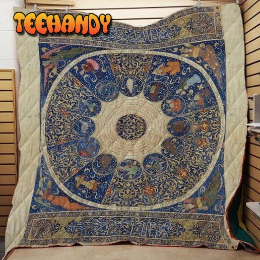 Vintage Horoscope Washable Handmade 3D Customized Quilt Blanket