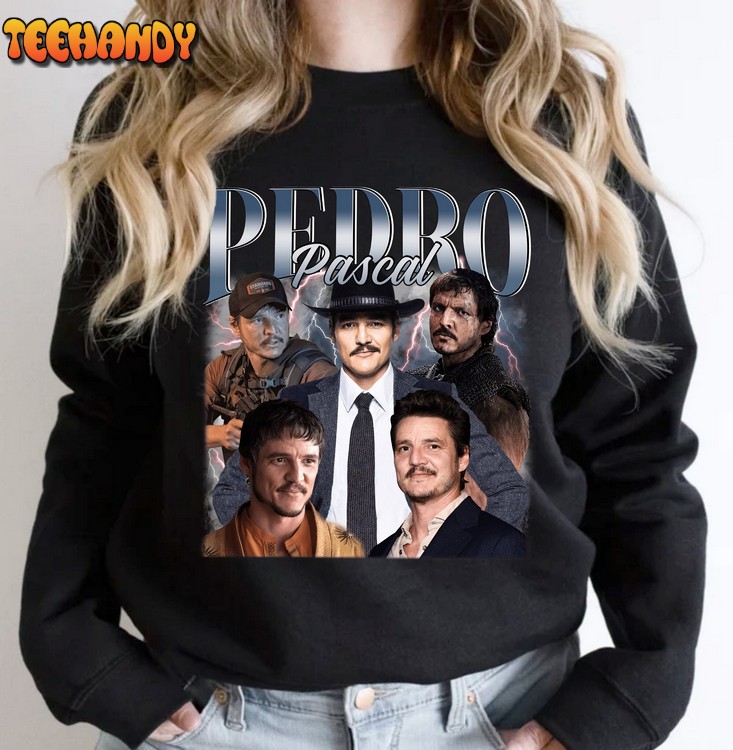 Vintage Pedro Pascal in 90’sY2K Style Tribute T-shirt