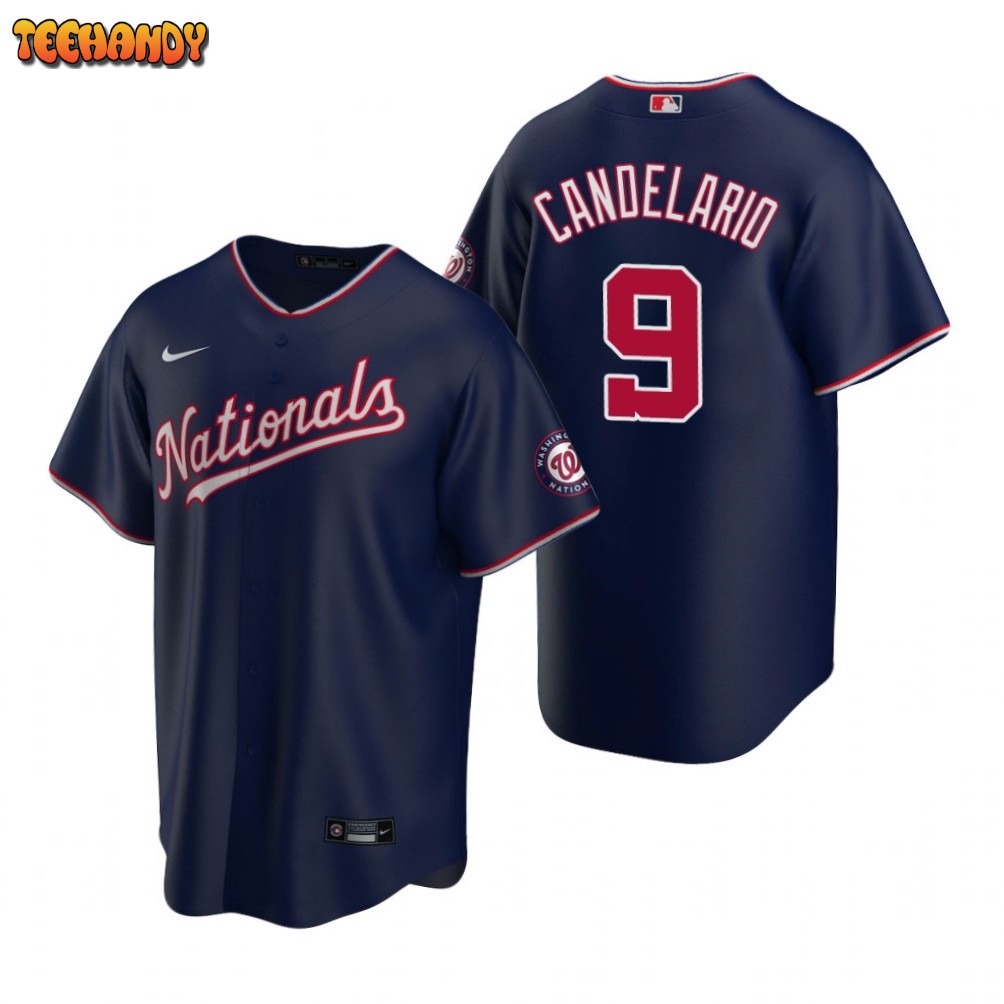 Washington Nationals Jeimer Candelario Navy Alternate Replica Jersey