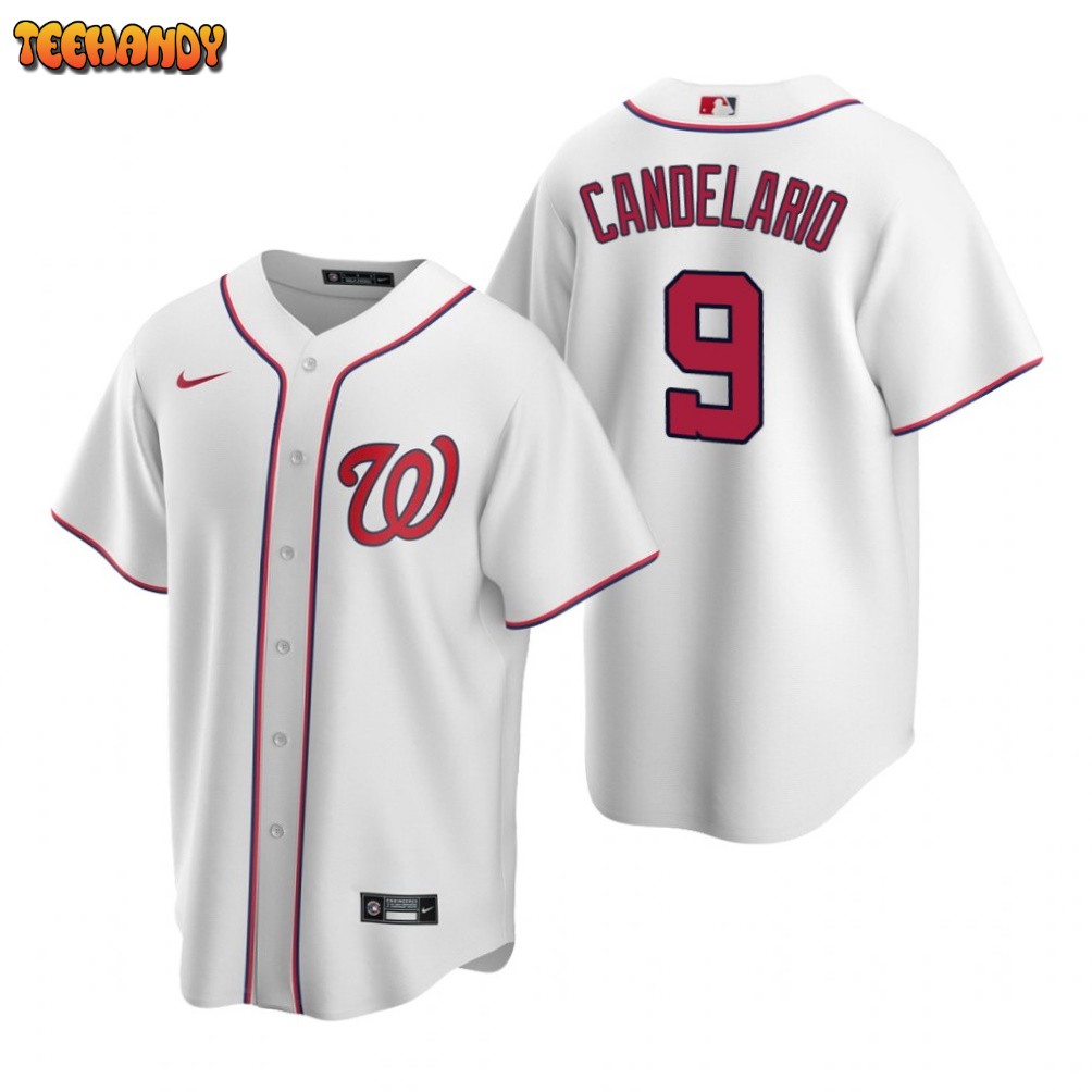 Washington Nationals Jeimer Candelario White Home Replica Jersey