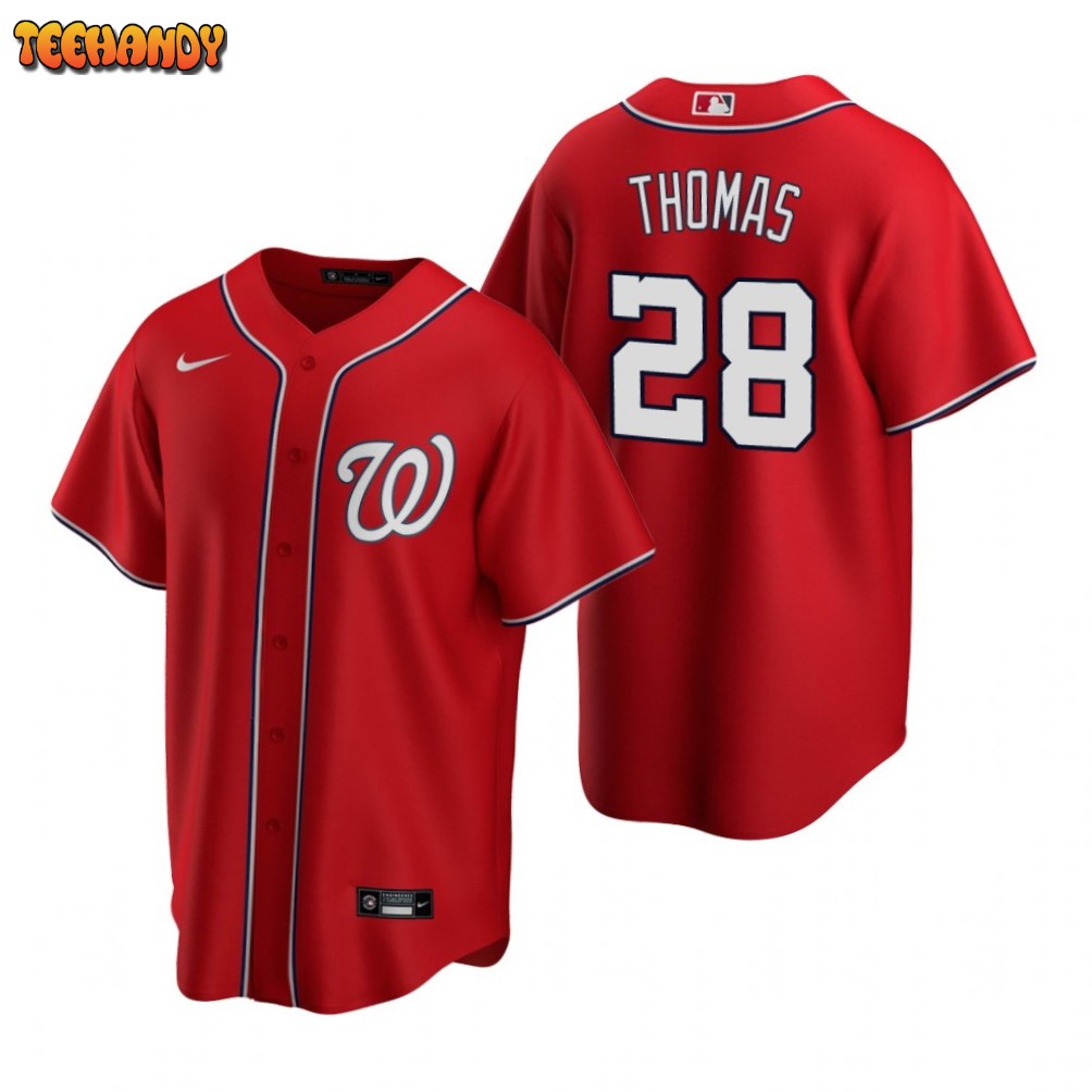 Washington Nationals Lane Thomas Red Alternate Replica Jersey