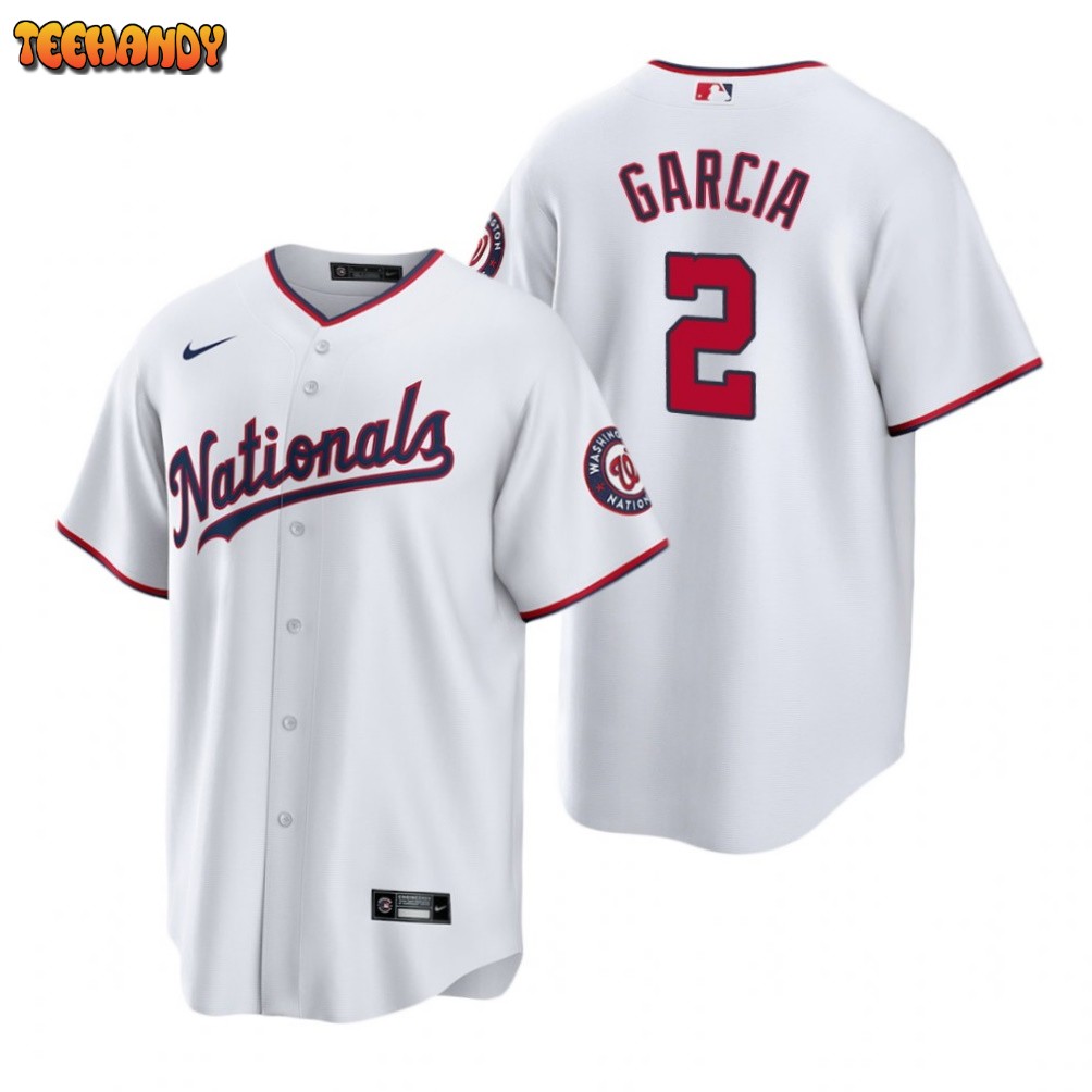 Washington Nationals Luis Garcia White Alternate Replica Jersey