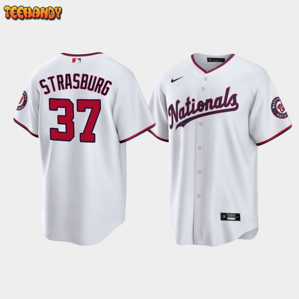 Washington Nationals Stephen Strasburg White Alternate Replica Jersey