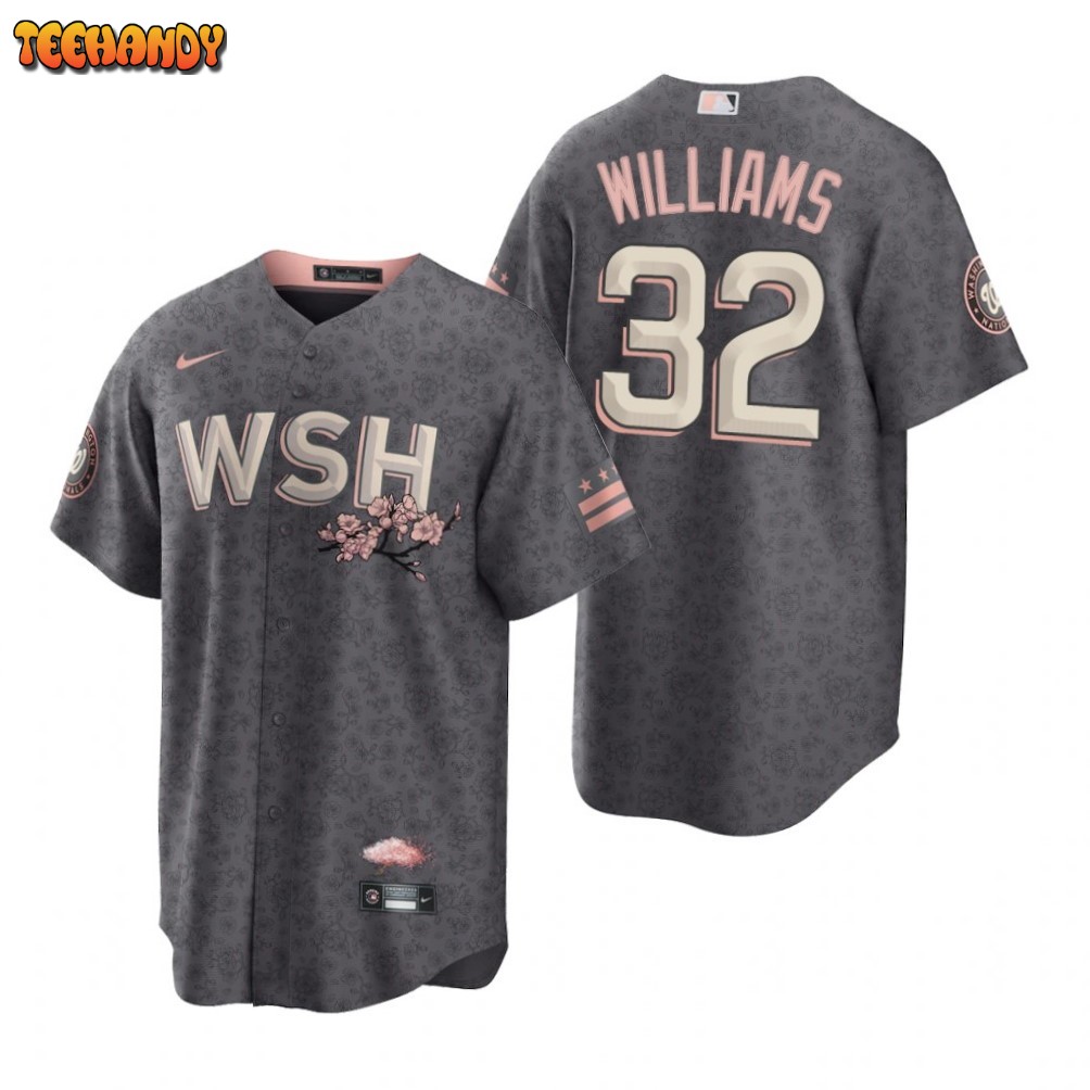 Washington Nationals Trevor Williams Gray 2022 City Connect Replica Jersey