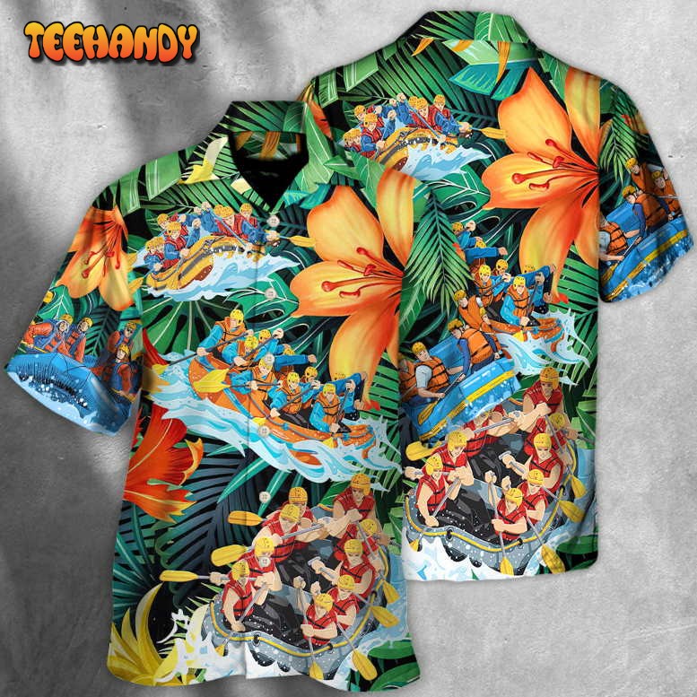 Water Rafting Lover Tropical Style Hawaiian Shirt